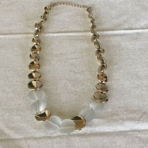$10 ea or 3/$20. Goldtone and White Adjus Necklace
